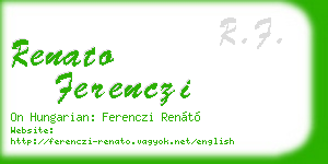 renato ferenczi business card