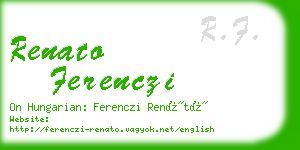 renato ferenczi business card
